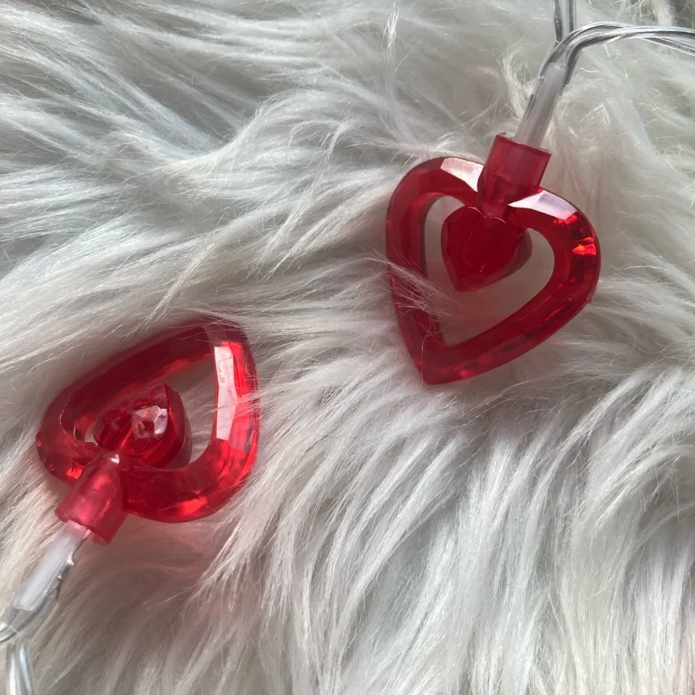 Hobby Lobby Heart String Lights in Red and Pink